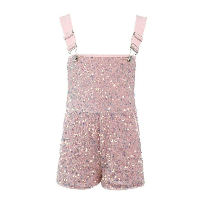 Pretty in Pink Sequin Overalls