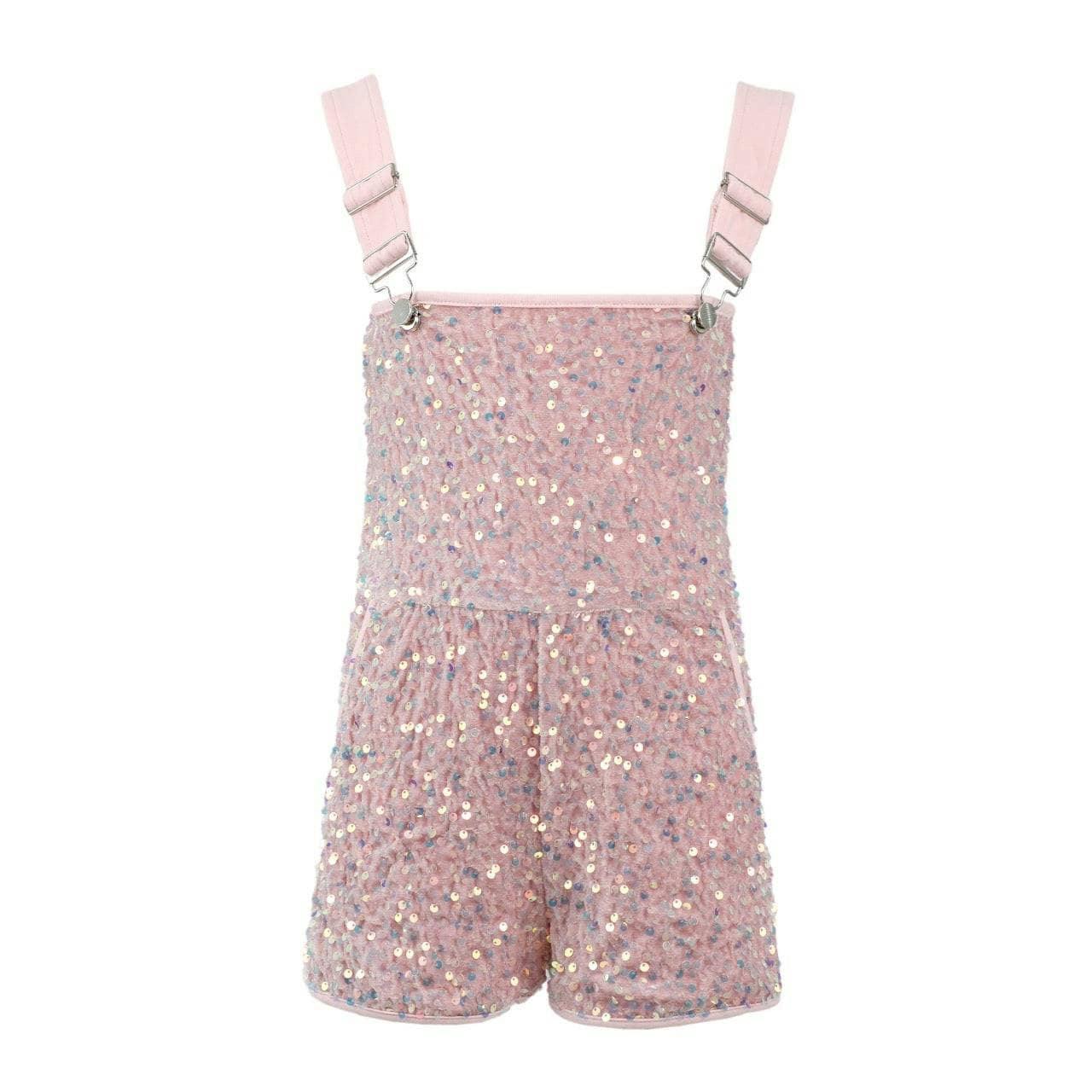 Pretty in Pink Sequin Overalls