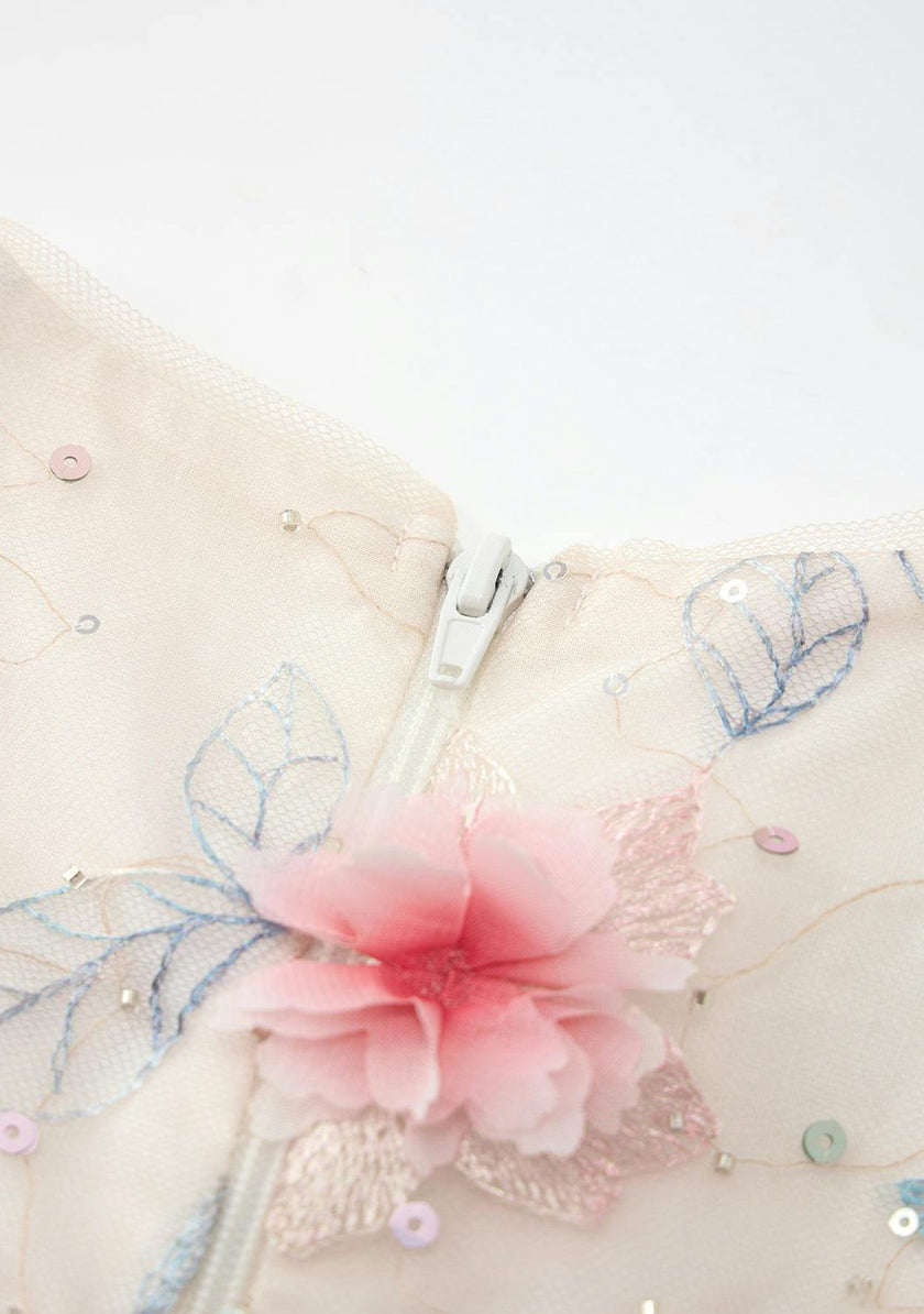 Rosalia Embroidered Mini Dress