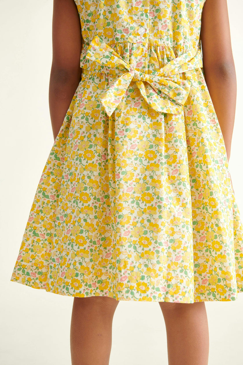 Made With Liberty Fabric Smocked Girls Dress Marina