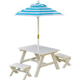 Wooden Outdoor Table & Bench