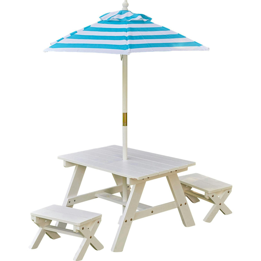 Wooden Outdoor Table & Bench