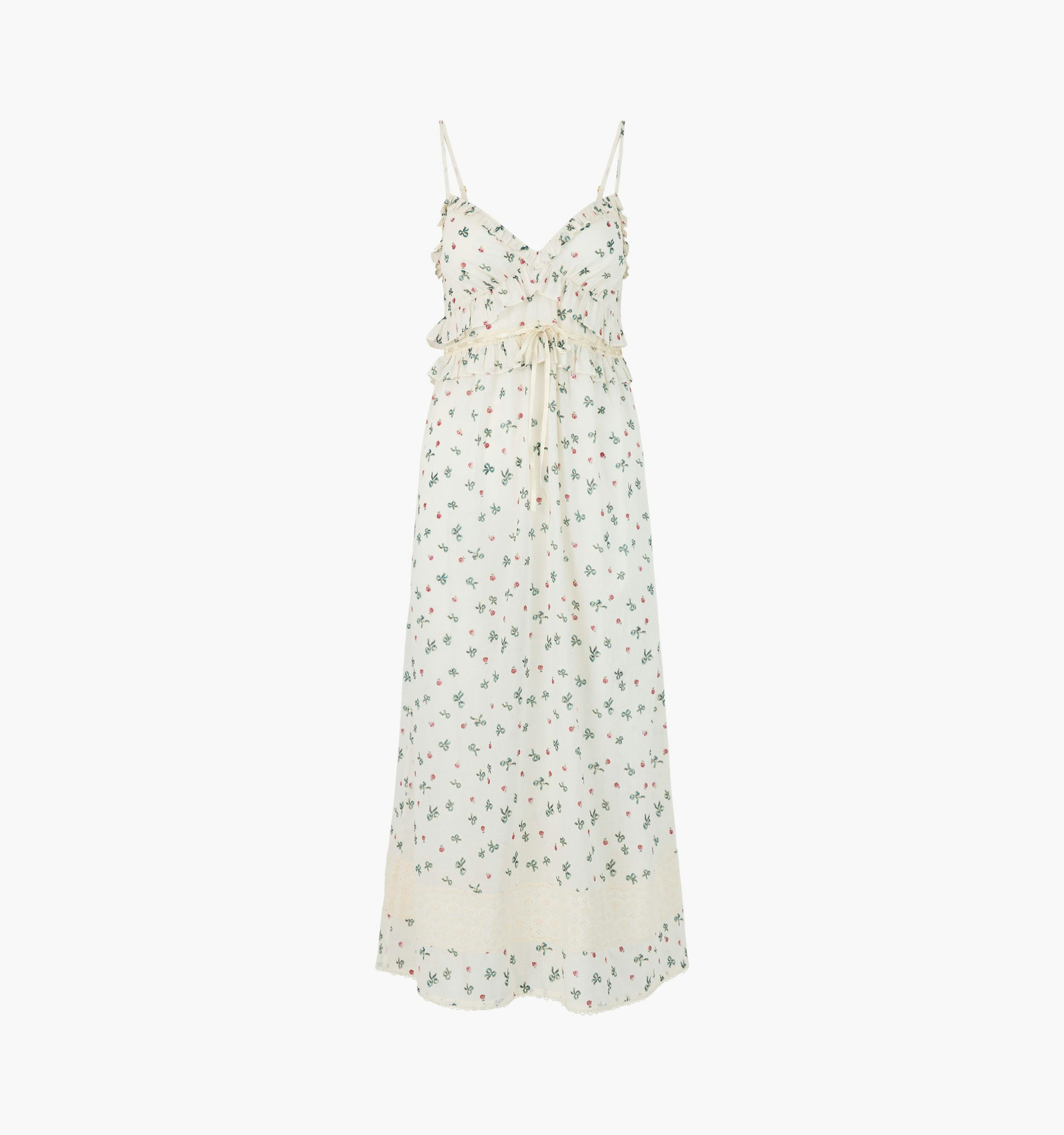 The Rayna Nightgown - Rosie Bow Toss, Ivory