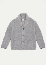 The Light Grey Mouline Merino Cashmere Cardigan