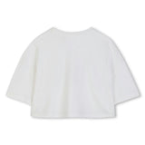 White Chloé Cropped Logo T-Shirt