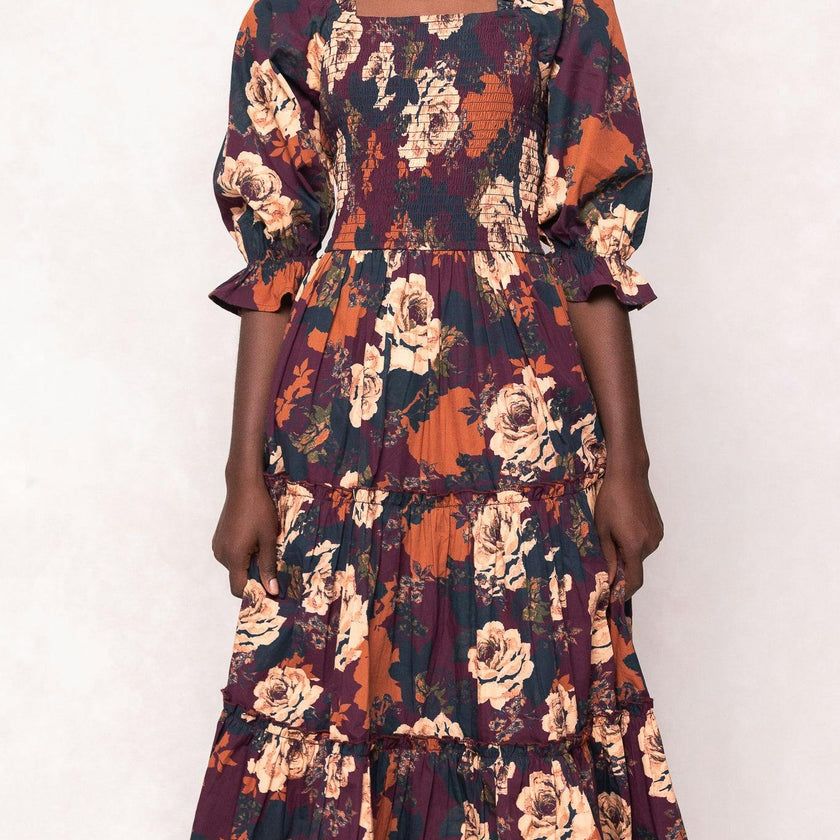 Madeline Dress in Equinox Rose