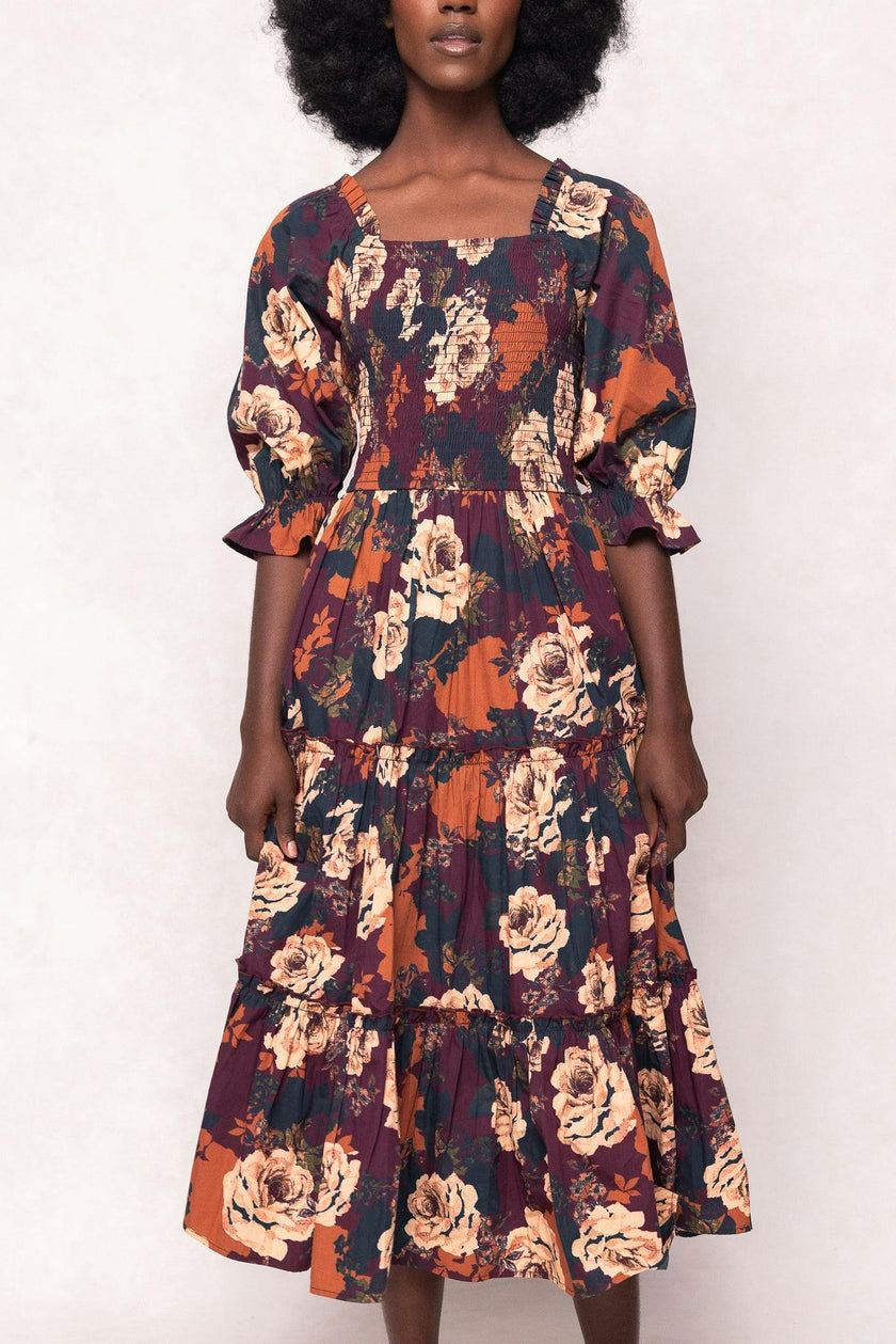 Madeline Dress in Equinox Rose