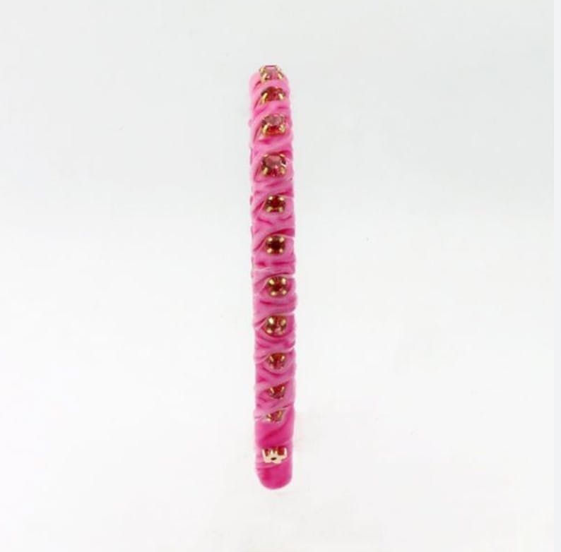 Velvet Stones Pink Headband