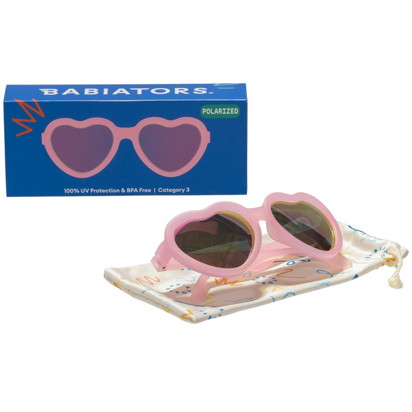 Polarized Heart: Purple Mirrored Lens
