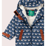 Singing Whales Recycled Waterproof Robe, Blue