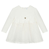 White Heart Plumeti Chiffon Dress
