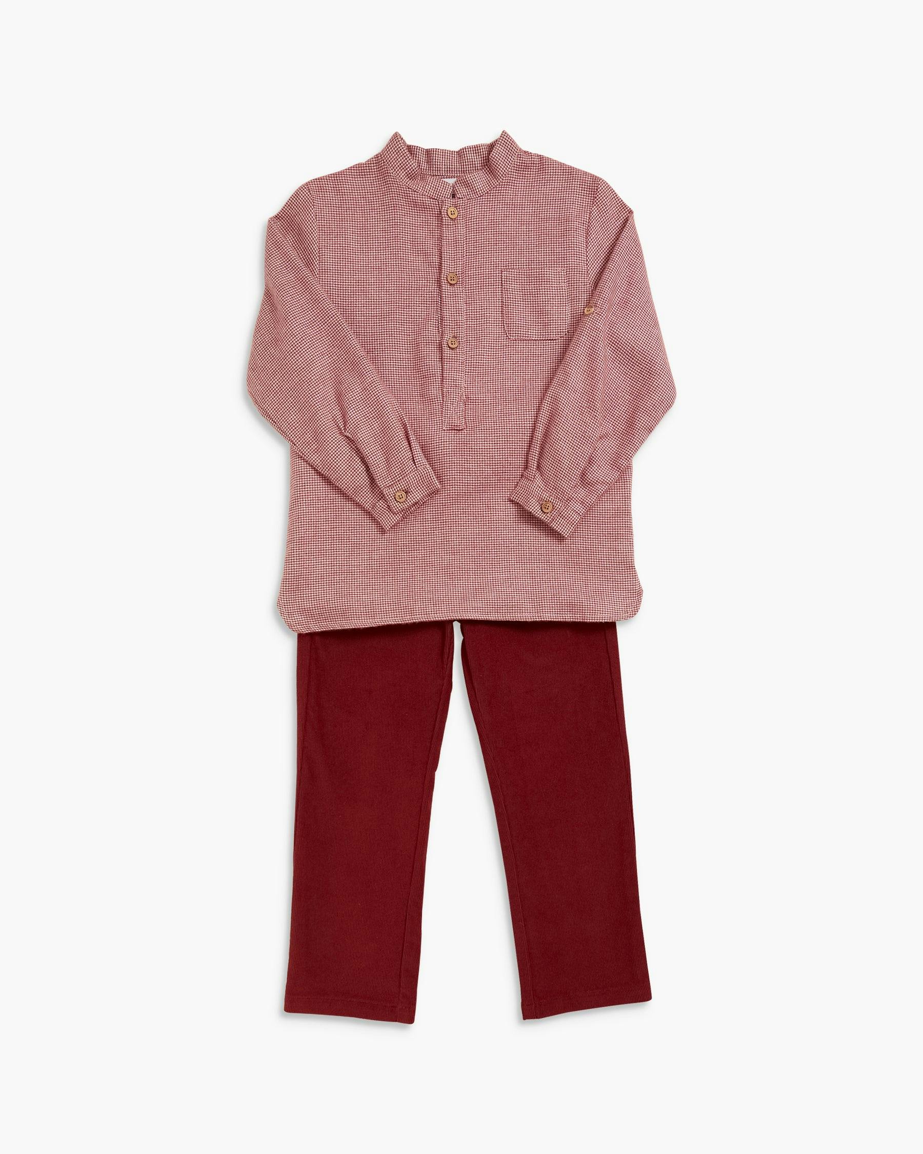 Pereprine Shirt Burgundy Vichy