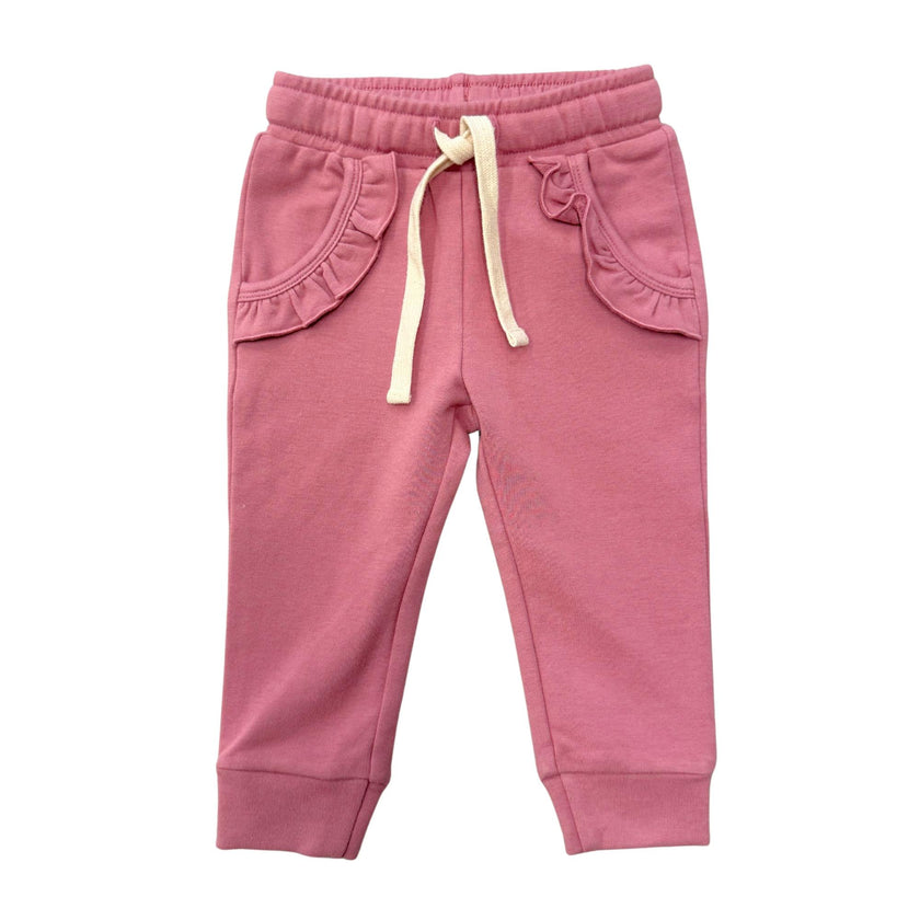 Girls Joggers in Mesa Rose
