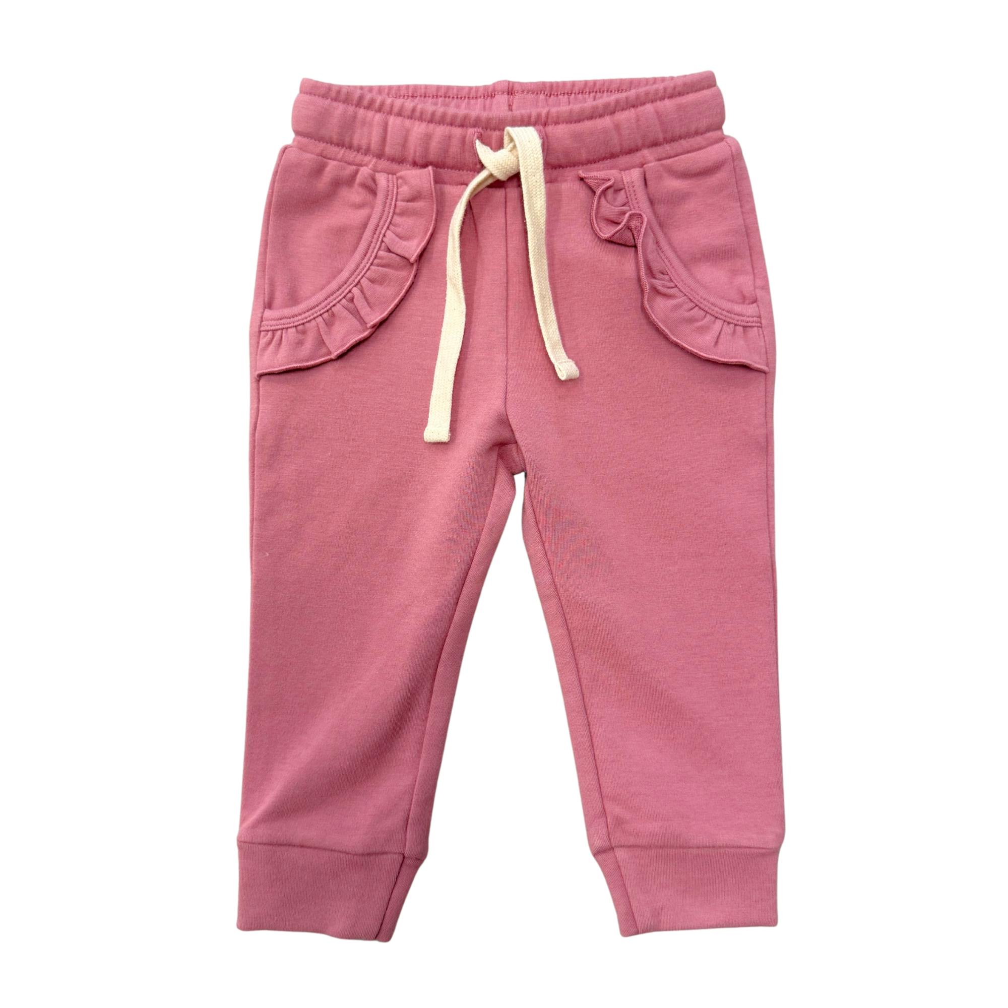 Girls Joggers in Mesa Rose