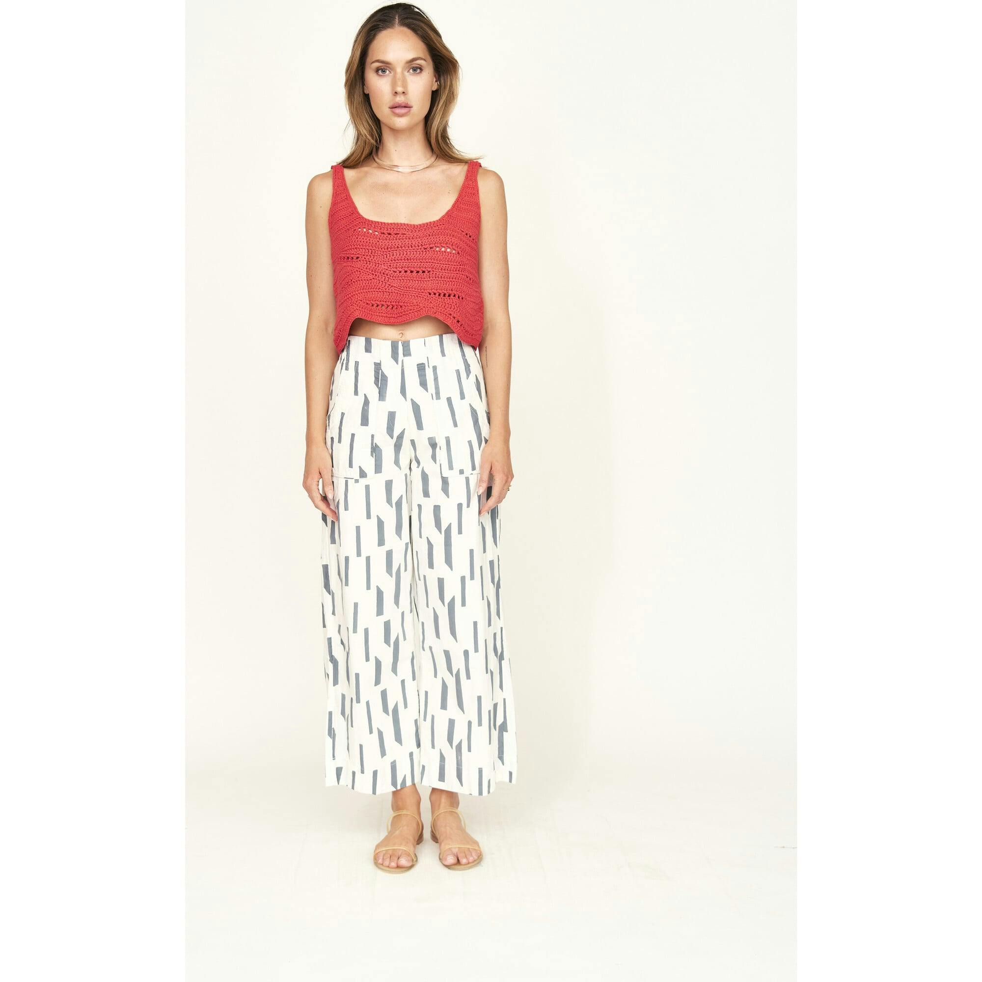 Tivot Pant in White Rainfall