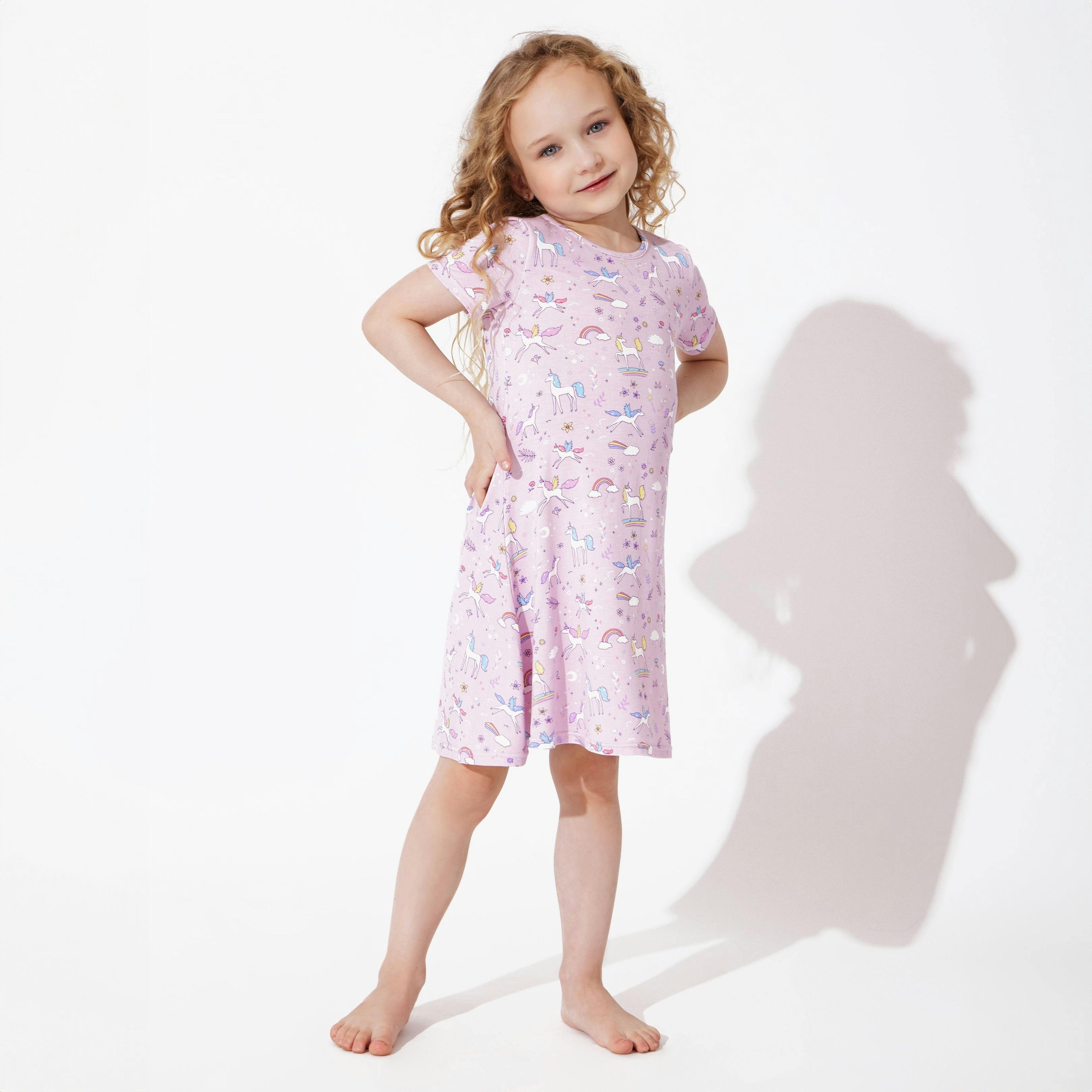 Enchanted Bamboo Girls' Short Sleeve Dress