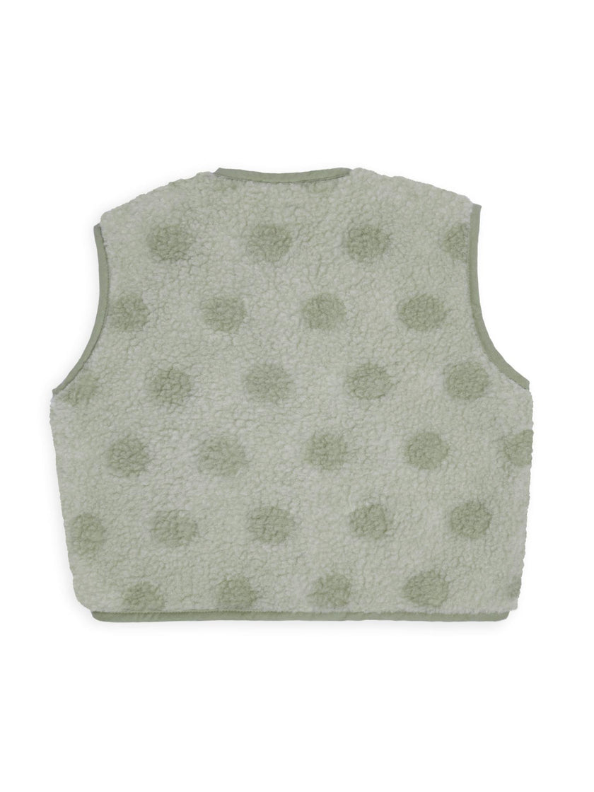 merino wool vest - polka dots