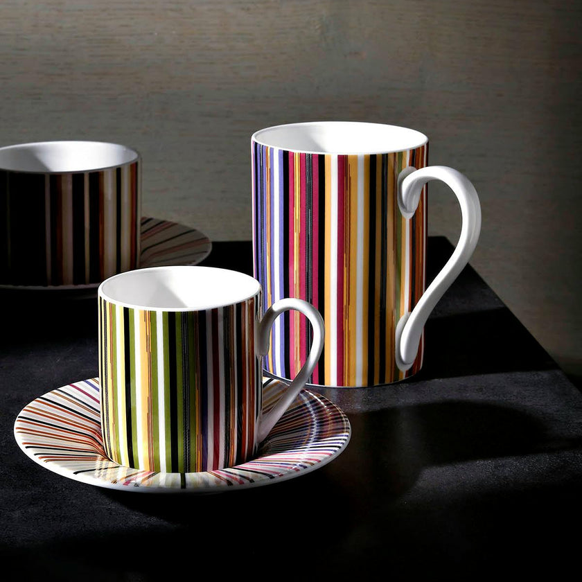 Mug Cup STRIPES Jenkins 148 in Luxury Box diam. 3", H "3.9, cap. 12.5 oz