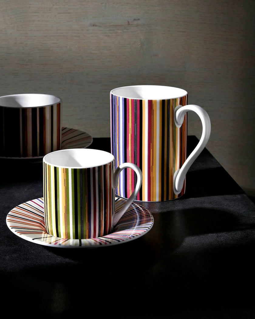 Mug Cup STRIPES Jenkins 148 in Luxury Box diam. 3", H "3.9, cap. 12.5 oz