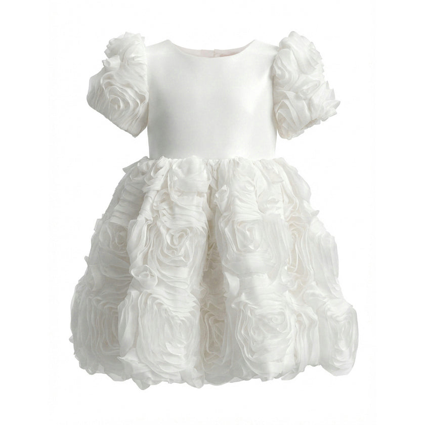 White Bow Rosette Dress