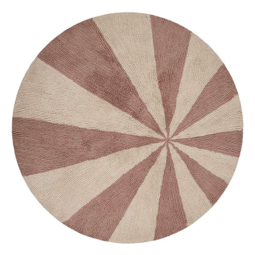 Beach Ball Washable Round Wool Rug