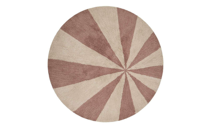 Beach Ball Washable Round Wool Rug