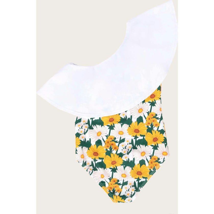 Hamptons Floral One Shoulder Ruffle