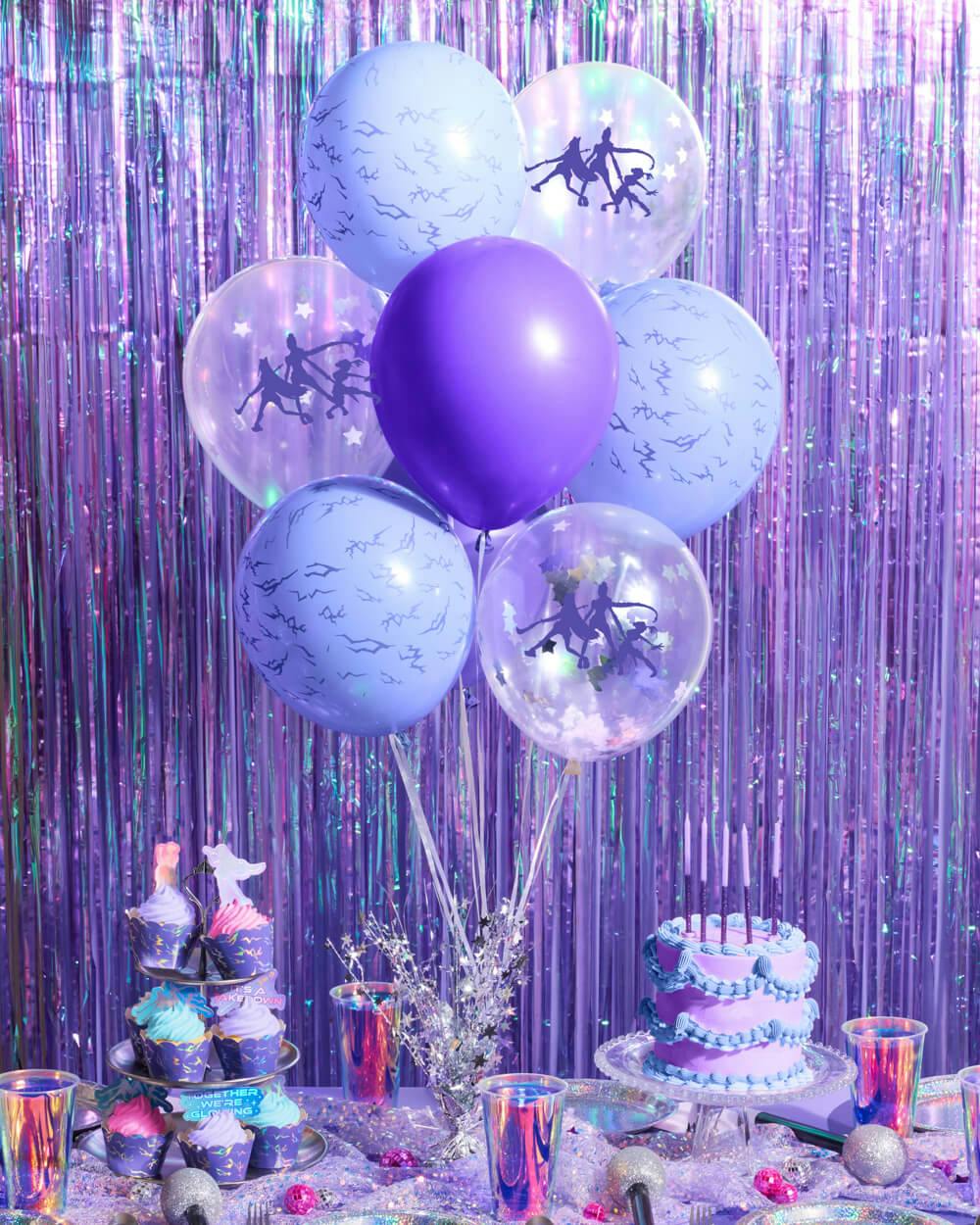 Kpop Party Balloons - 24 purple latex balloons