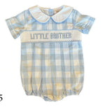Little Brother Bubble - Blue Check (IMMEDIATE SHIP)