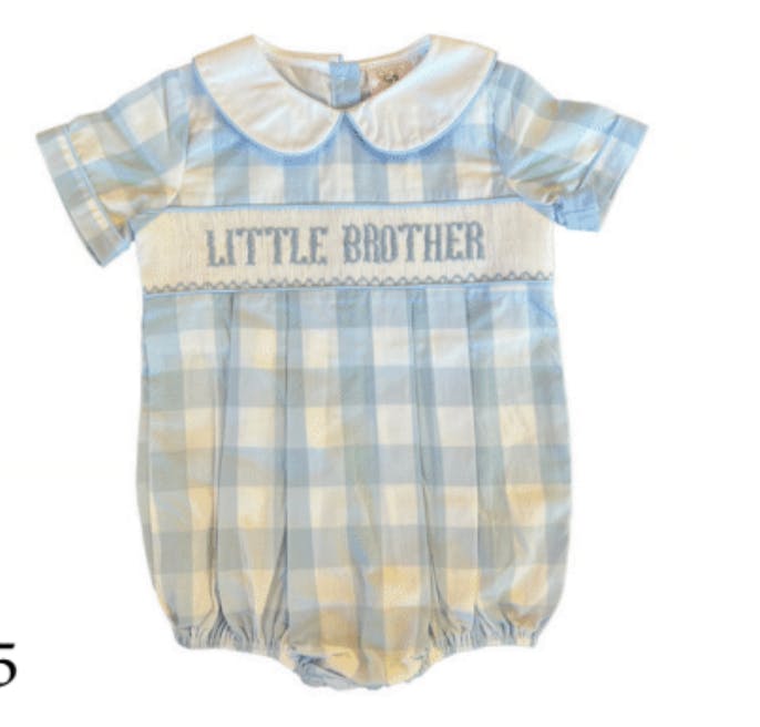Little Brother Bubble - Blue Check (IMMEDIATE SHIP)