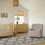 Winslow Extra Wide Recliner And Swivel Glider In Earl Grey Shearling
