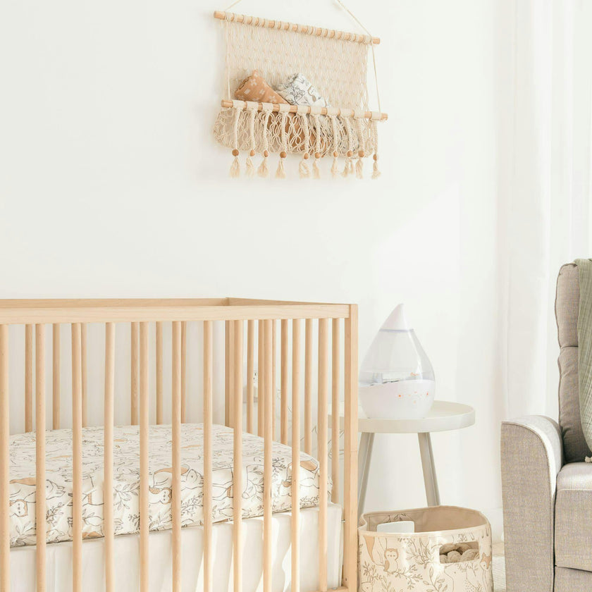 Willow Hanging Macrame Basket Storage
