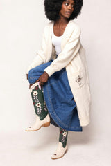 Dakota Boot in Green & Cream