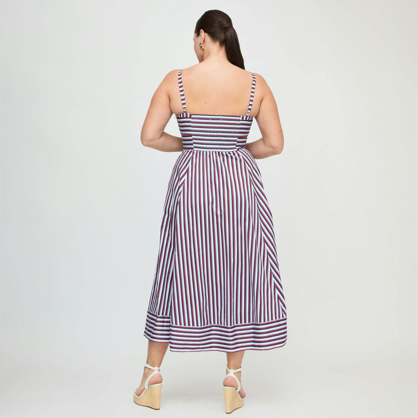 The Margot Dress - Firecracker Stripe