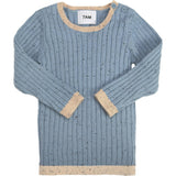 Ribbed Knit Long Sleeve Retro Top