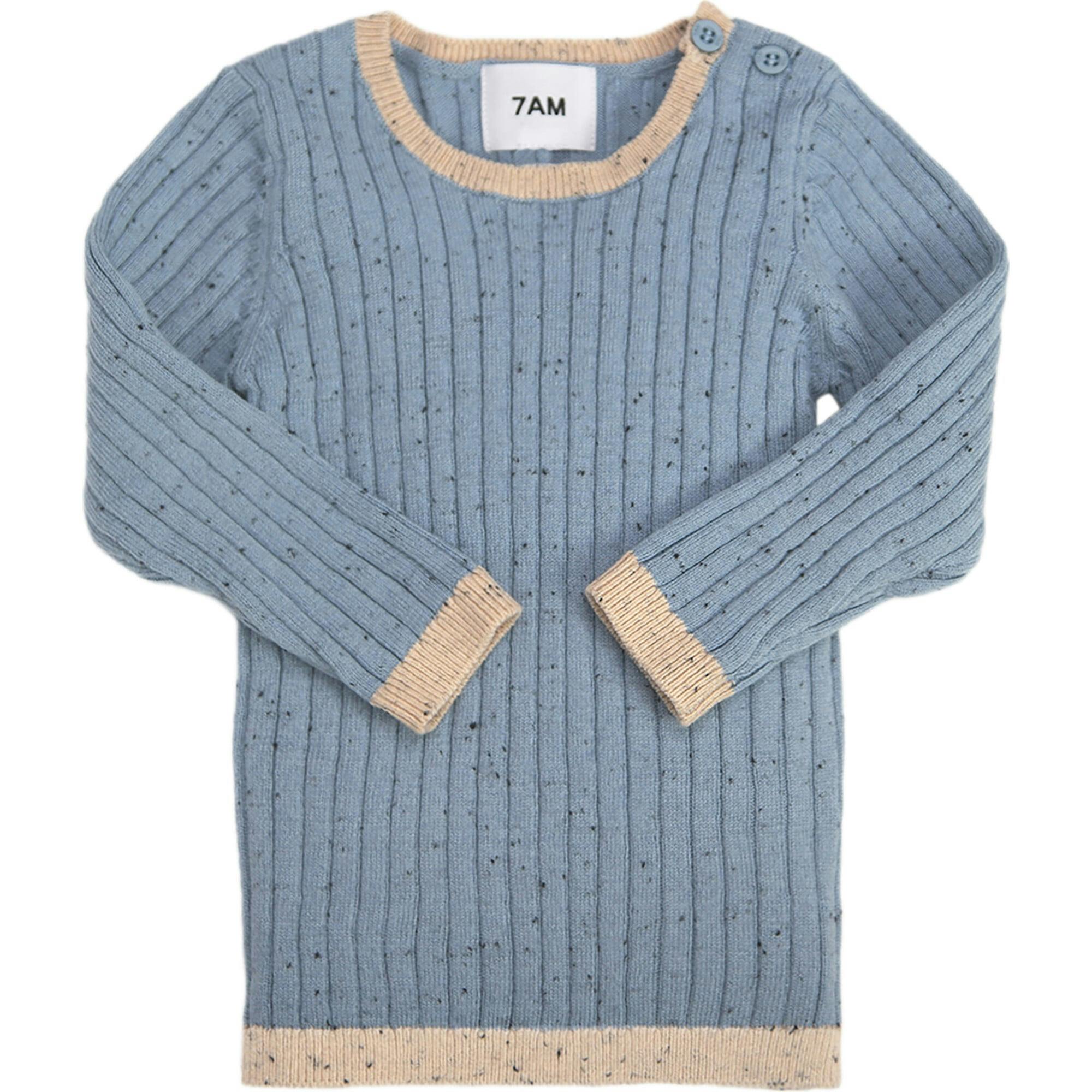 Ribbed Knit Long Sleeve Retro Top