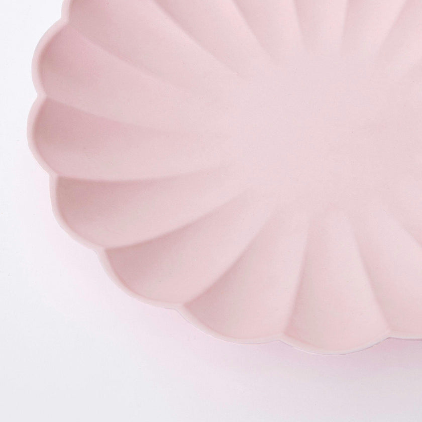 Small Candy Pink Compostable Plates - Big Multipack