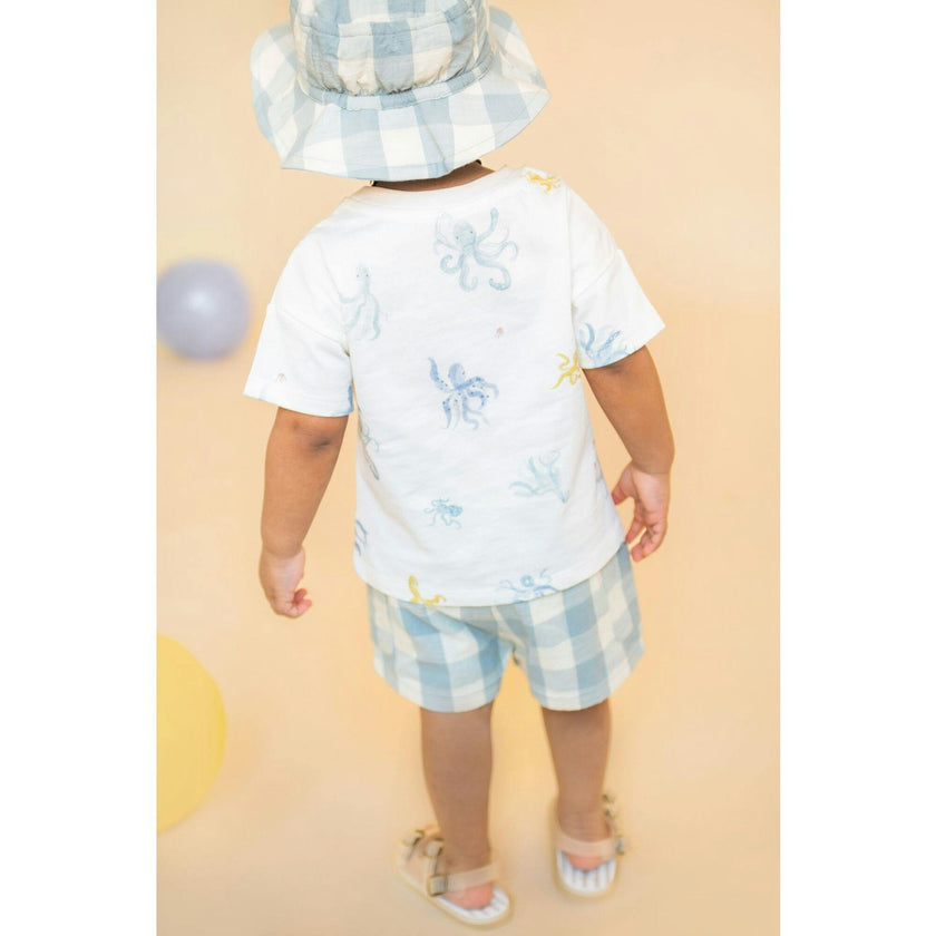 Dropped Shoulder Short Sleeve T-Shirt, Multi