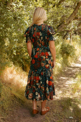 Cordelia Dress in Moody Floral