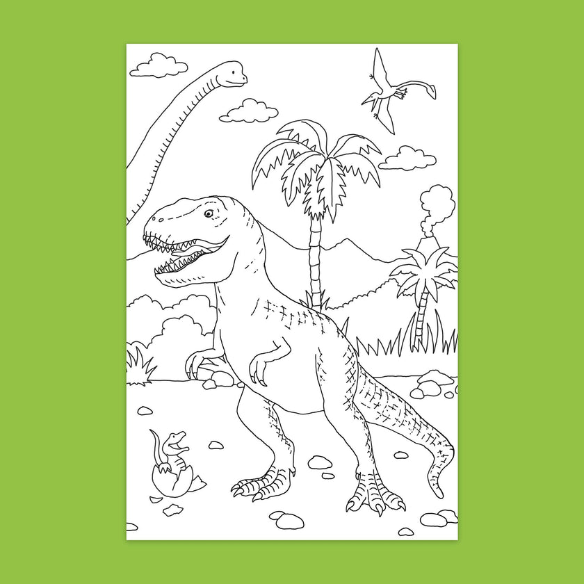 Color & Sticker Fun: Dinosaurs