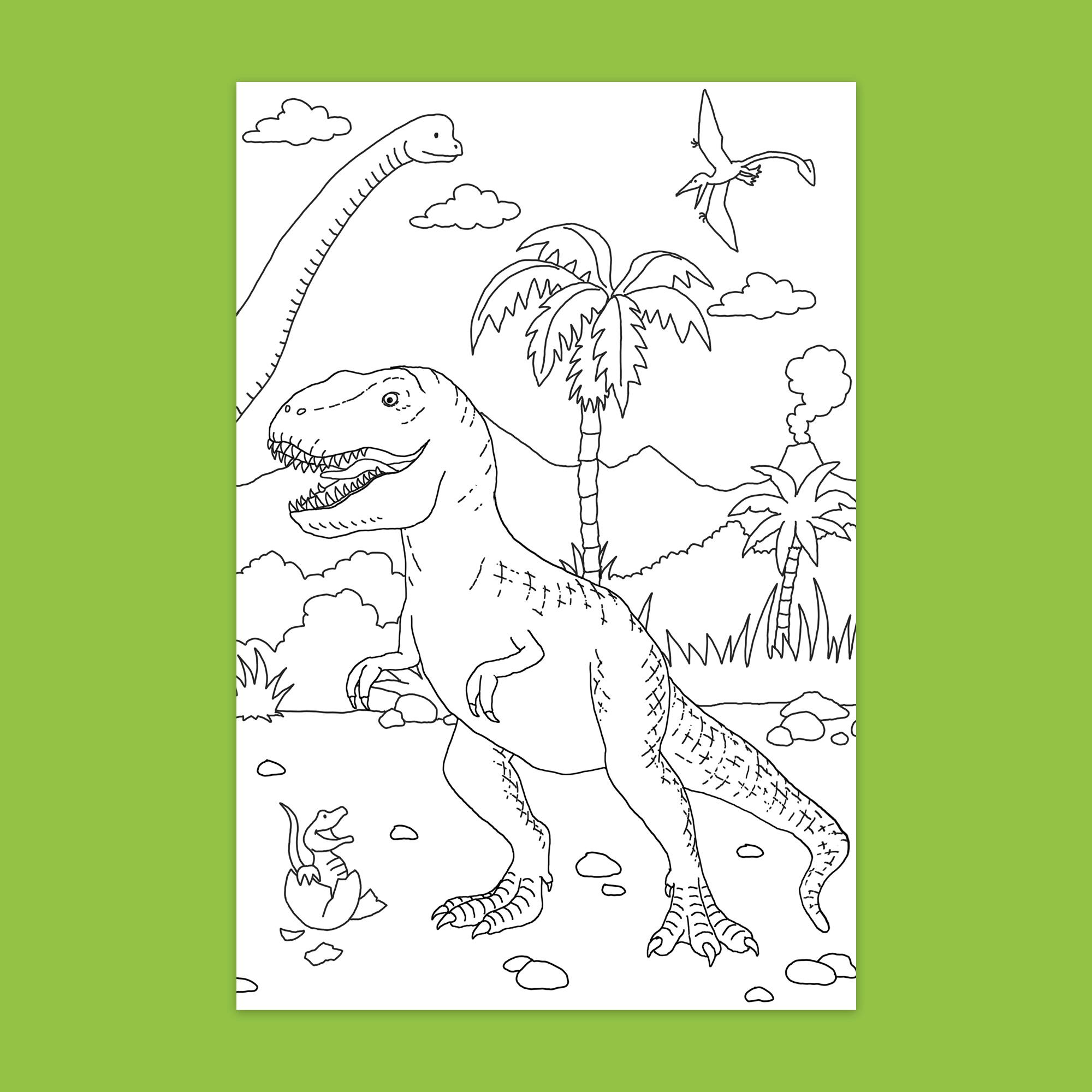 Color & Sticker Fun: Dinosaurs