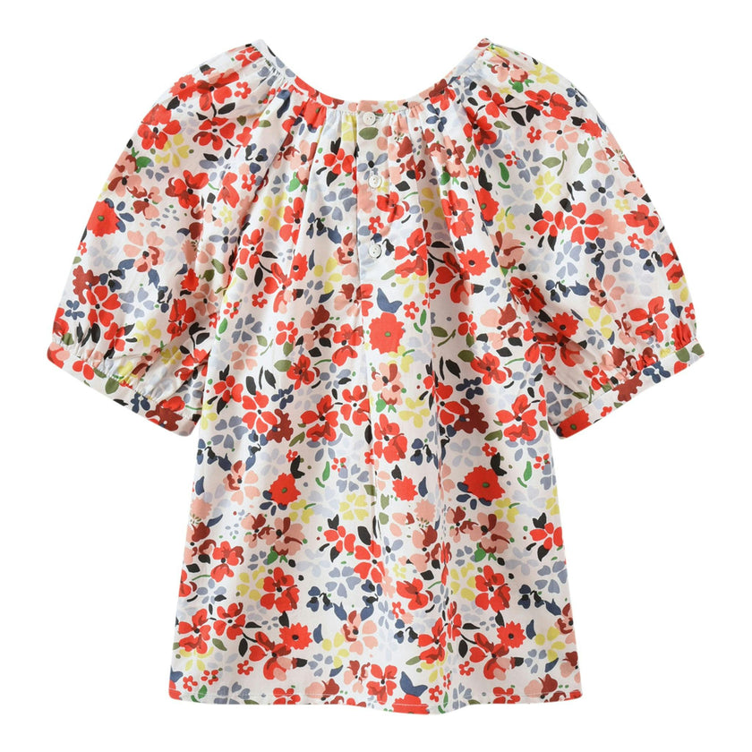 BONPOINT Smocked blouse grenadine flower