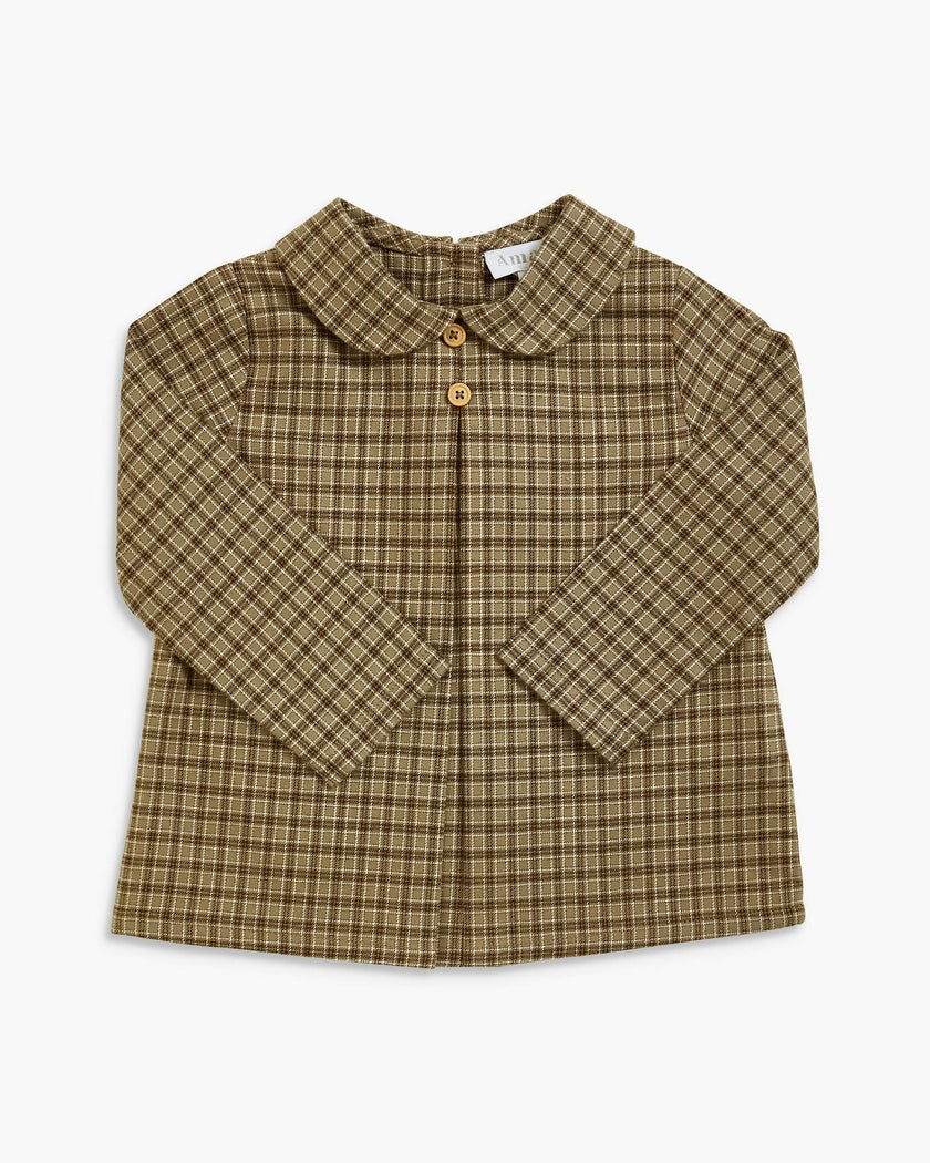 Darius Shirt Green Brown Check