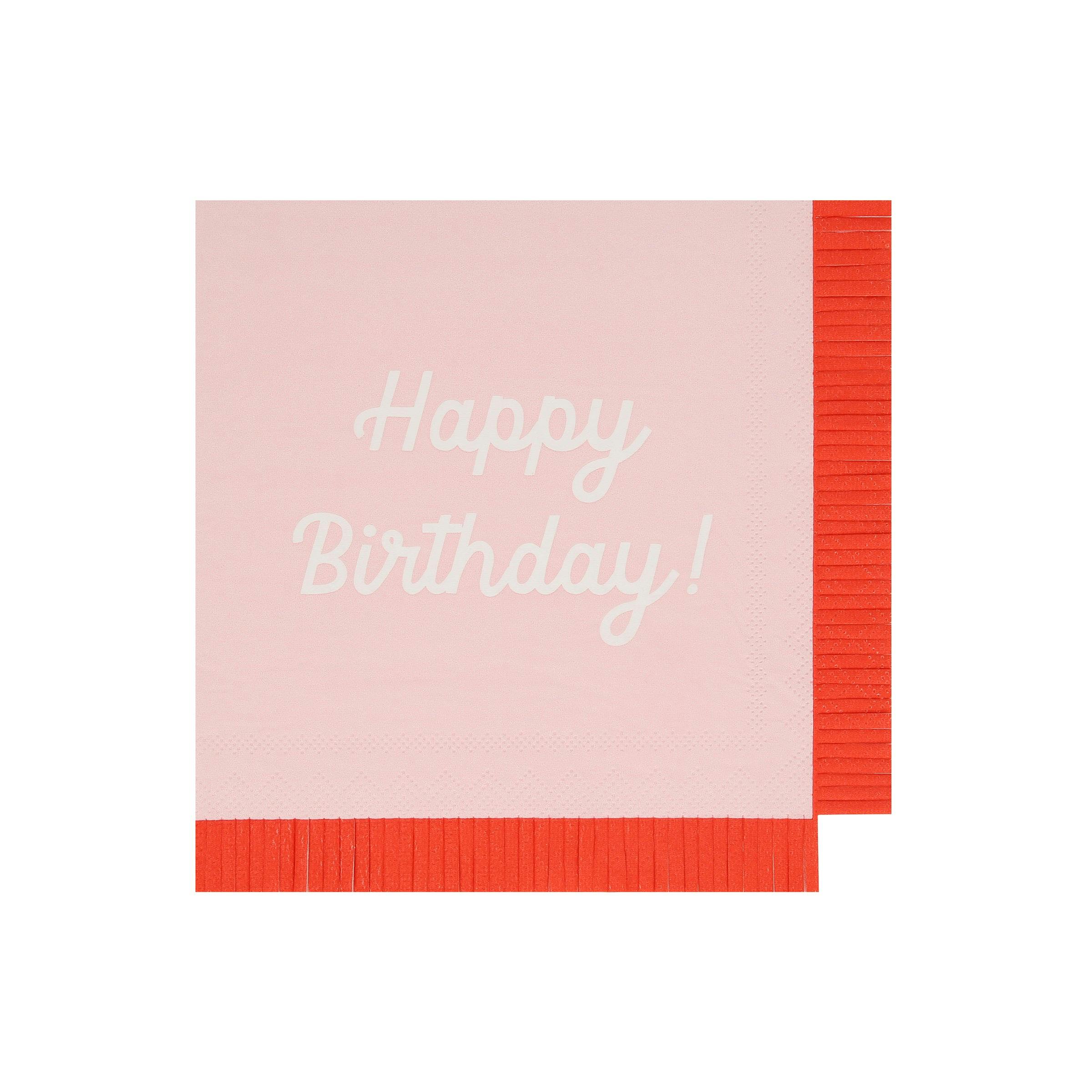 Mixed Happy Birthday Large Napkins