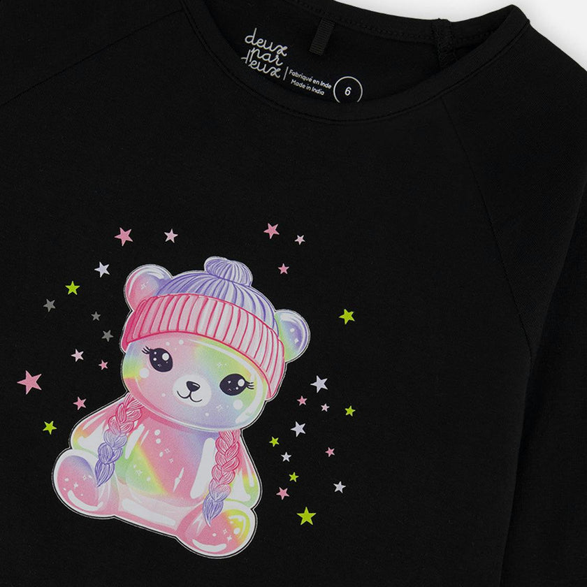 Raglan Organic Cotton T-Shirt Black