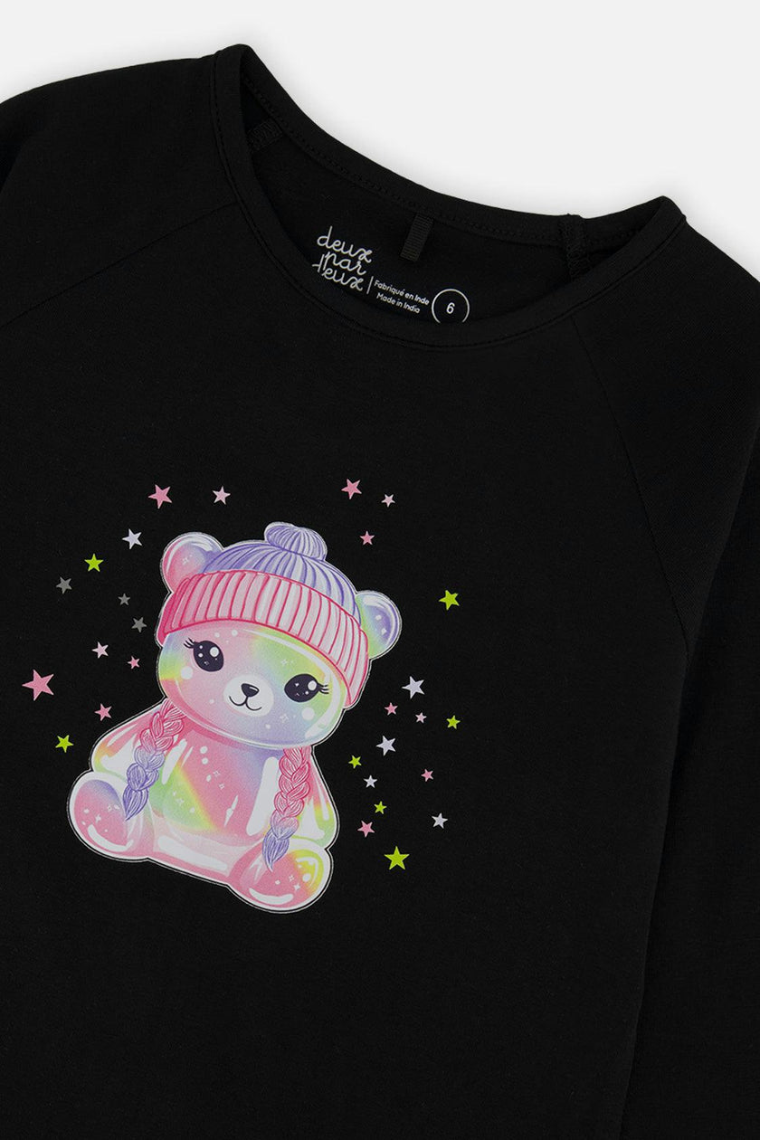 Raglan Organic Cotton T-Shirt Black