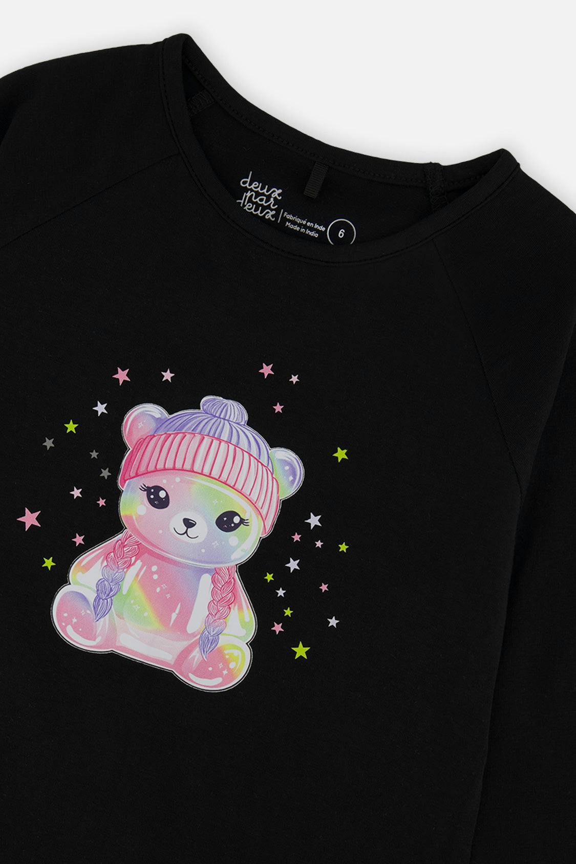 Raglan Organic Cotton T-Shirt Black