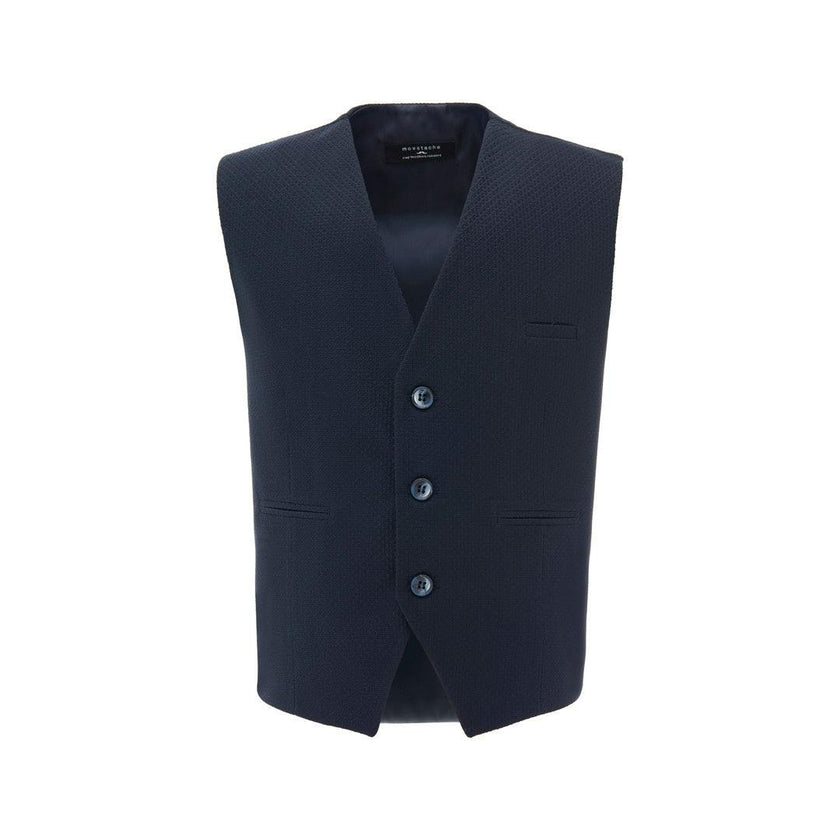 Navy Solid Vest & Bowtie