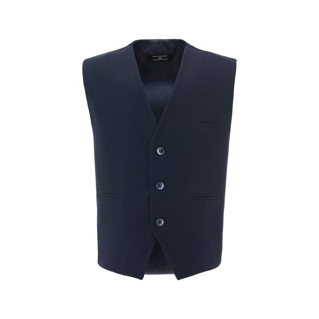 Navy Solid Vest & Bowtie