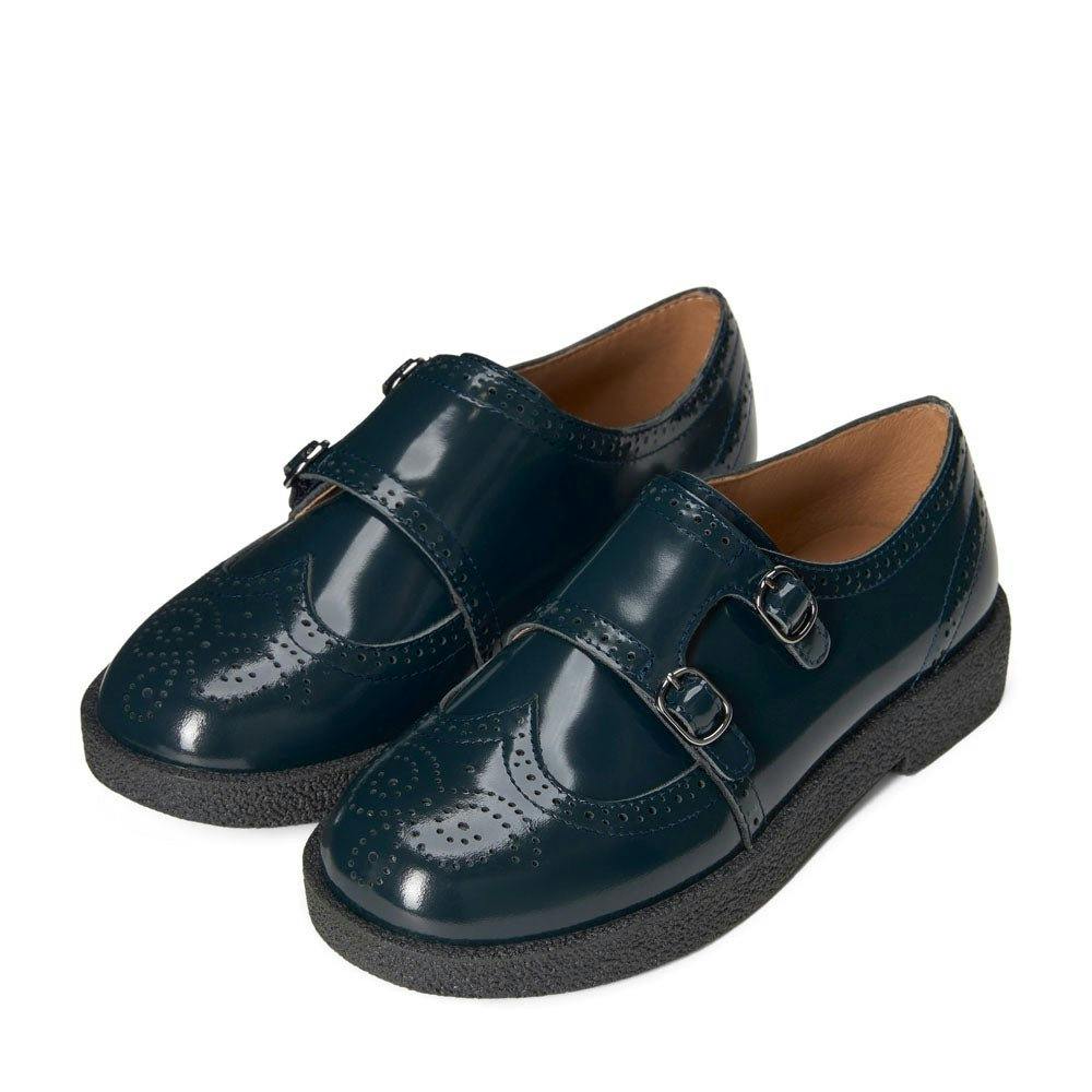 Alsa Glossy Doubled Buckle Brogues Shoes
